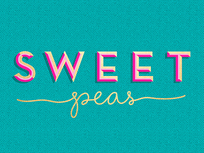 Sweetpeas handlettering logo