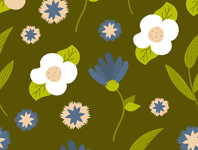 Floral pattern design floral graphic design green pattern summer vector