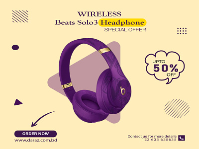 Wireless Headphone graphic design