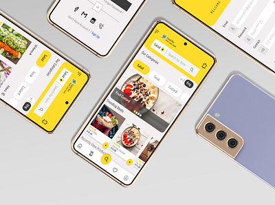 Salad bar Ecommerce app ui design adobe xd app ui ecommerce figma food ordering app mobile app prototype screen design ui ui design uiux visual design wireframe