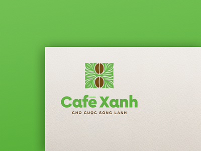 Café Xanh brand brandidentity branding design icon identity lettering logo type typography