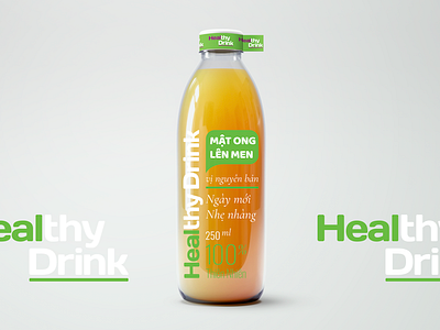 Healthy Drink - Mật Ong Lên Men (Packaging design) brandidentity branding design identity packaging design