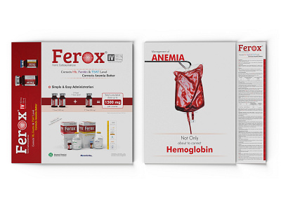 Ferox Brochure 3 fold blood brochure brochure mockup design human injection iron pharma tri fold brochure