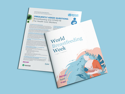 World Breastfeeding Week Newsletter branding breastfeeding brochure brochure mockup graphic design mockup mother child newsletter pharma