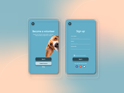 Daily UI #001 - Animal shelter Sign Up Page daily ui 001 graphic design ui
