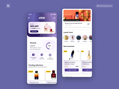 Redesign Nykaa homepage app art branding design illustration product ui uiux