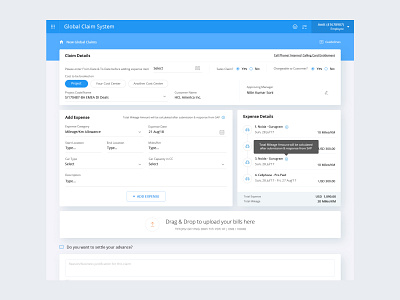 Travel Allowance Portal adobe xd app branding design flat minimal organisation sketch travel travel allowance ui ux website