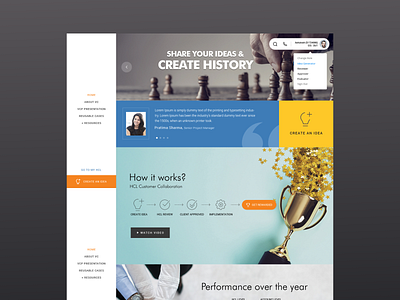 Idea Creation Portal - Landing page