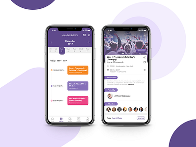 Event App app design typography ui ux