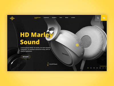 Headphone Dribbble adobe xd branding design headphones illustrator image editing images lettering minimal online shopping photoshop ui ux web website