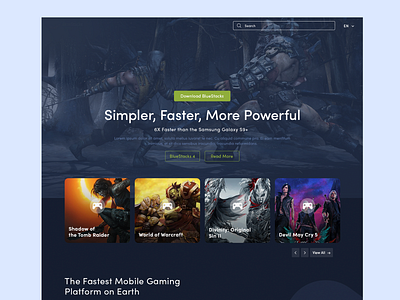 Game Website Template with original illustrations