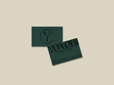 Business Cards for Ceramic Studio YONOBI branding businesscards ceramic ceramicstudio graphic design logo