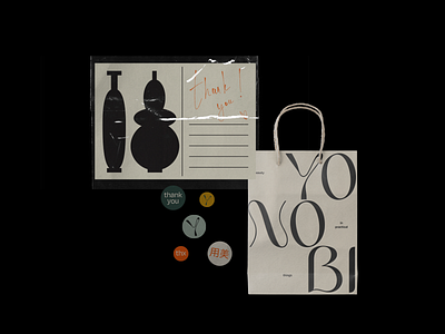 Stickers, postcard, bag for Ceramic Studio