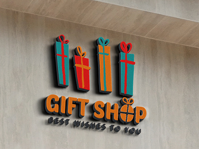 Gift Shop Logo branding design gift shop logo graphic design illustration logo real estate vector