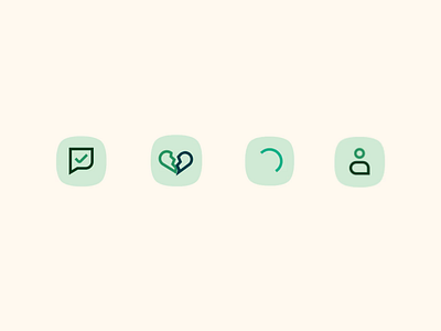 Animated Micro Icons - 02 animation app banking design error finance fintech green heart heartbreak icon iconography loading lottie mobile app prospa textbox tick ui user