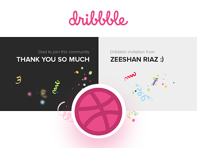 Debut Shot community dribbble first happy join shot thanks zeeshan