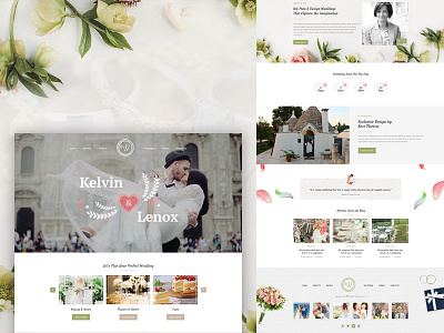 Wedding Landing Page adobe beauty brand building clean colorful community design designer dribbble first freelance graphic illustration photoshop shot typography ui vector web