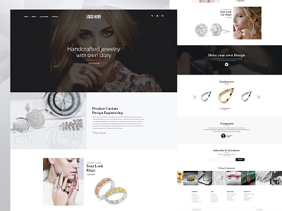 Jewellery Shop design dribbble fashion followers girl jewelery like button logo design shop ui ux