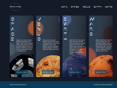 Space landing page