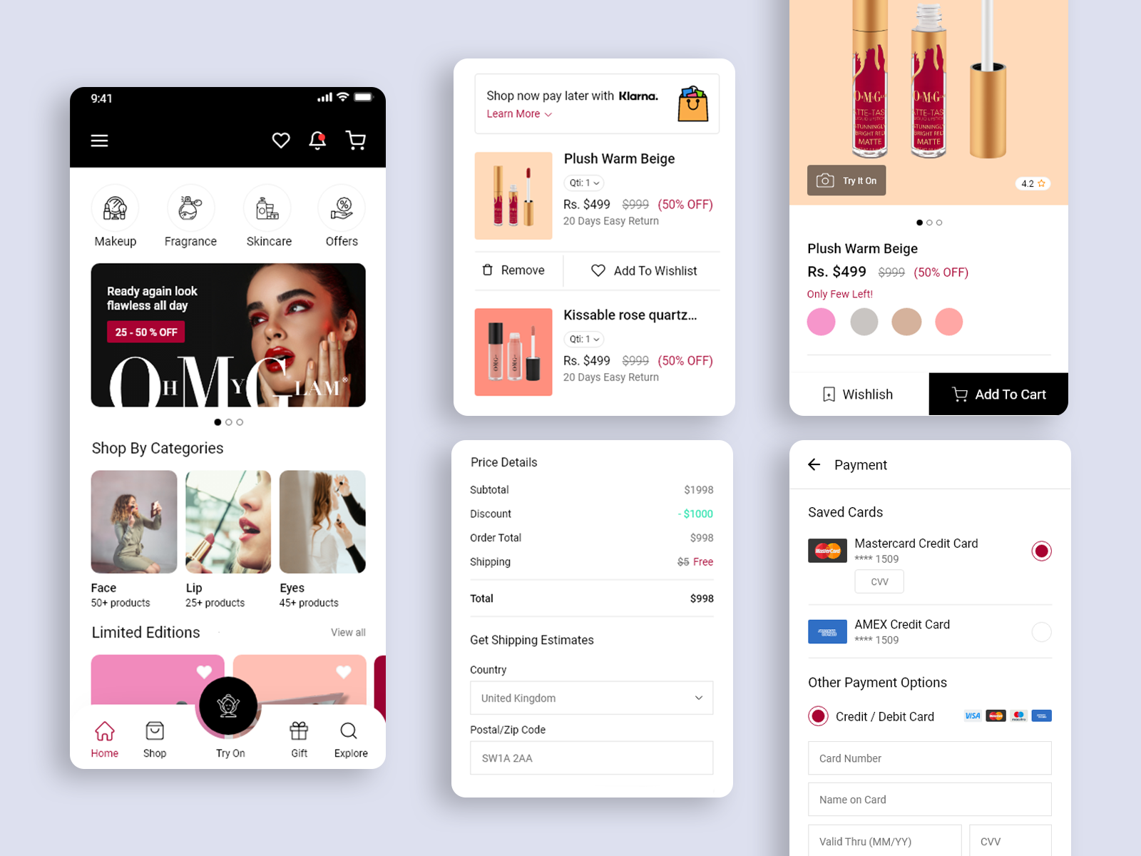 Makeup, Cosmetics Online Shopping by Rahul on Dribbble