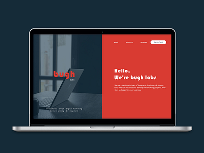 Landing Page Design for Bugh labs designer landingpage portfolio ui design web design