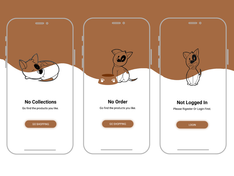 Mobile App Empty Pages mobify color ios mobile app design design art design agency inspiration business dribbble mobileui minimal app creative dog empty page mobil clean adobe ui design designer mobile app