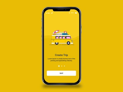 Trip Planing App adobe clean concept conceptdesign creative design designer dribbble dribbble best shot ideas inspiration landingpage minimal portfolio simple design travel app trip ui design welcome screen yellow