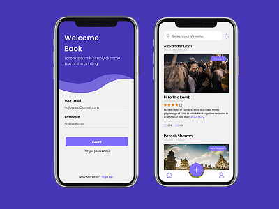 Mobile app concept designs