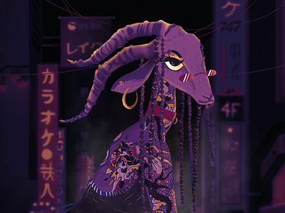 Japanese Gazelle design graphic design illustration