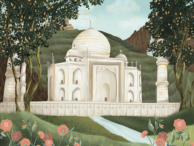 Taj Mahal design graphic design illustration