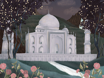 Taj Mahal design graphic design illustration