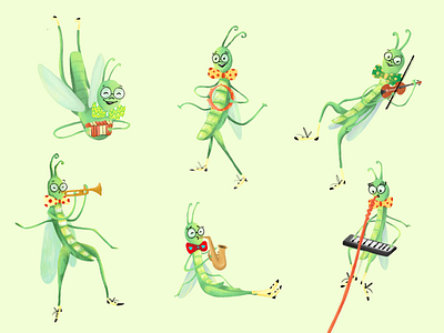 Grasshopper design graphic design illustration