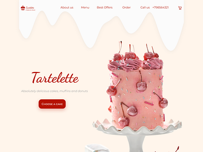 Landing page for a bakery