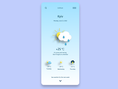 Weather app app design forecast ui uidesign uidesigner uipatterns ux uxdesign uxdesigner uxui uxuidesigner weather weatherapp