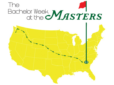 Bachelor Week at the Masters augusta augusta national bachelor flag golf map masters pga portland seattle travel typography usa vector