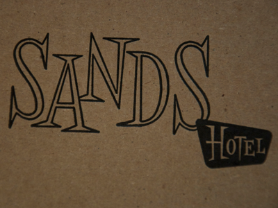 Sands Hotel Letterpress 60s hotel letterpress sands sands hotel sinatra