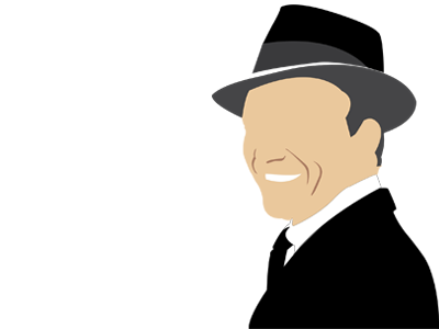 Frank Sinatra a WIP illustration silhouette sinatra