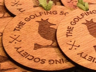 The Golfing Society - Bag Tag bag tag bird birdie clubs golf laser oregon society wood