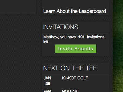 Invite A Friend button call to action green invitation invite