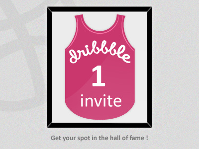 Get your spot! dribbble giveaway dribbble invite frame giveaway invite jersey