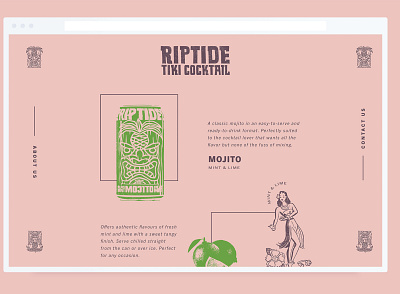 Riptide Tiki Cocktail Website beverage retro retro design tiki ui website