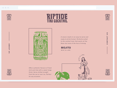 Riptide Tiki Cocktail Website beverage retro retro design tiki ui website