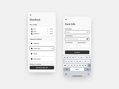 Credit Card Checkout Screen app checkout daily ui 002 dailyui gray payment