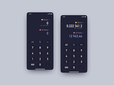Currency Converter Calculator app blue calculator currency daily ui 004 dailyui