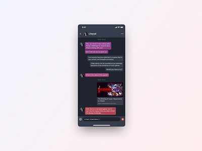 Direct Messaging APP UI app app design chat daily ui 013 dailyui gradient message red