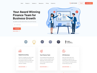Finance Website design ui web