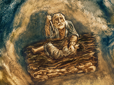 Abraham And Isaac abraham illustration isaac sacrifice texture