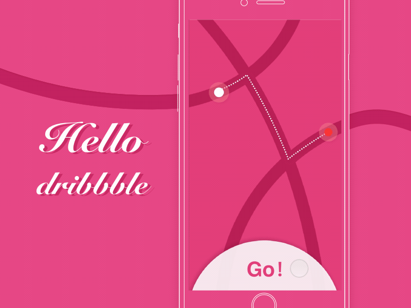 Hello Dribbble !！ animation ball debut dribbble first hello shot ui