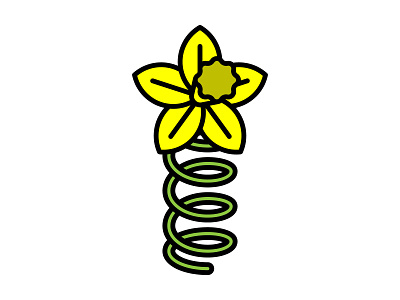 Spring Has Sprung daffodil graphic design icon design illustration pun spring