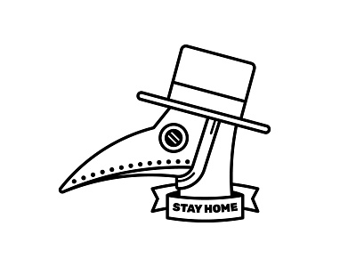 Stay Home black work coronavirus covid-19 graphic design icon design illustration plague doctor stay safe tattoo traditional tattoo